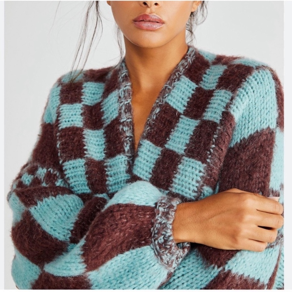 Free People | Aldrin Checkered Cardigan | XS/S - Picture 4 of 16